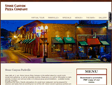 Tablet Screenshot of parkville.stonecanyonpizza.com